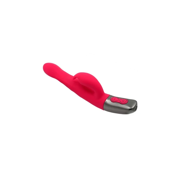 Csiklókaros G-pont vibrátor tölthető Titanz 8.5" silicone rechargeable vibrator in pink