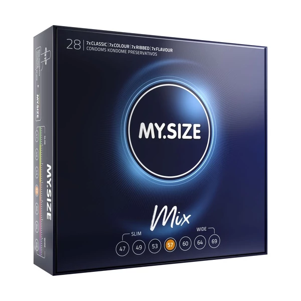 Méretes óvszer készlet My size mix condoms 57 mm (28 db) eper