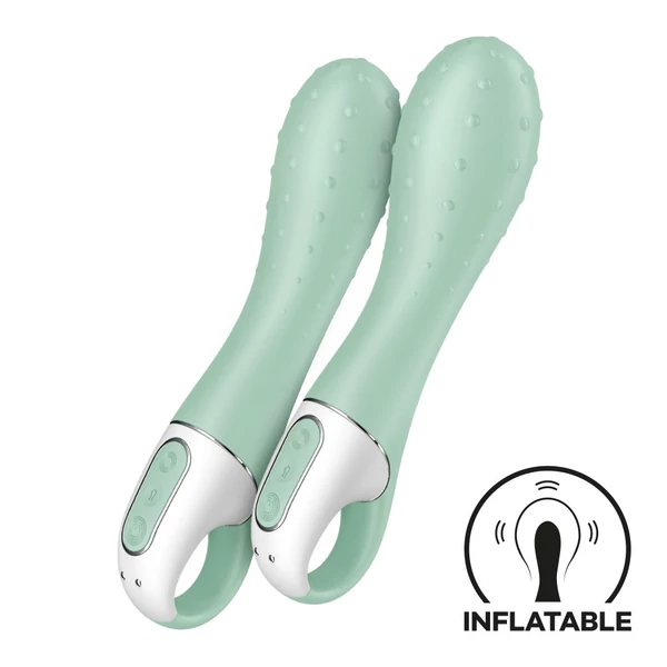 Pumpálható vibrátor mentazöld Air pump vibrator 3 mint