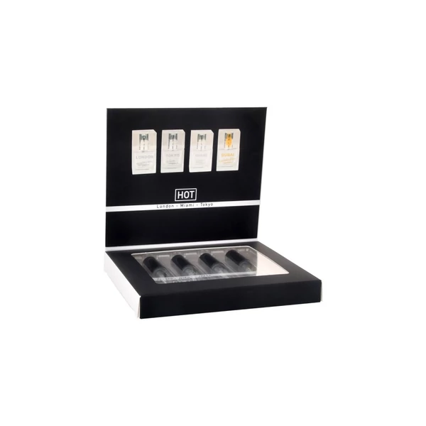 P6 parfüm box férfiaknak, Hot pheromone perfume tester box lmtd men - 4 x 5 ml