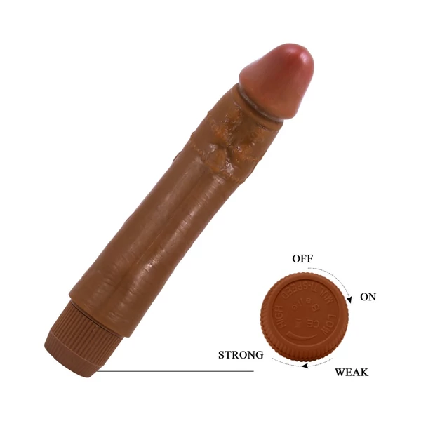 Realisztikus vibrátor Barbara dybbuk realistic multi-speed vibrator 9,5 " brown