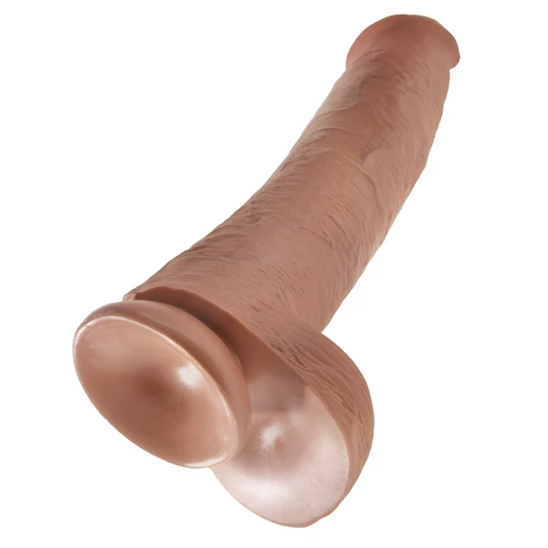Realisztikus dildó 42 cm letapasztható Cock with balls 15 tan