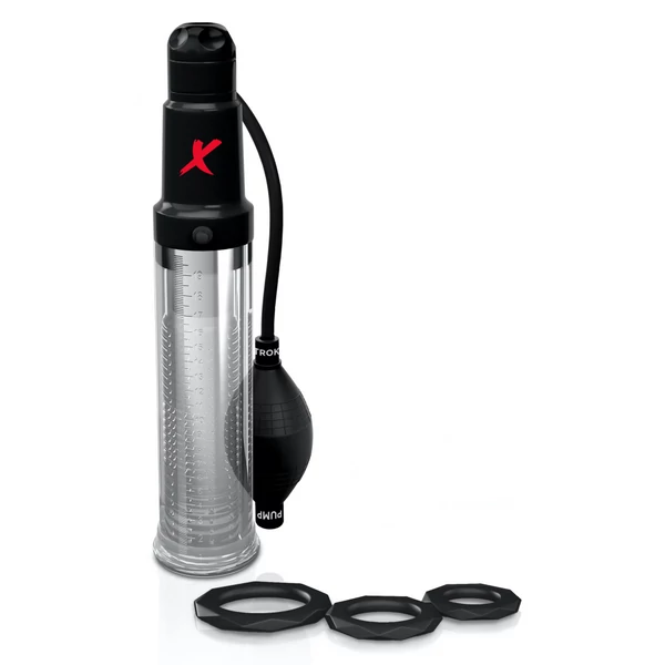 Péniszpumpa vibrációval Suck-n-pump stroker  clear/black