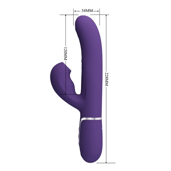 Csiklóizgatós vibrátor tapogató és lüktető funkcióval sötét lila- Pretty Love Perlita twinkled tenderness blue