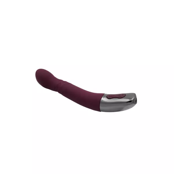 G-pontos vibrátor Titanz 8" silicone rechargeable vibrator in rubine red