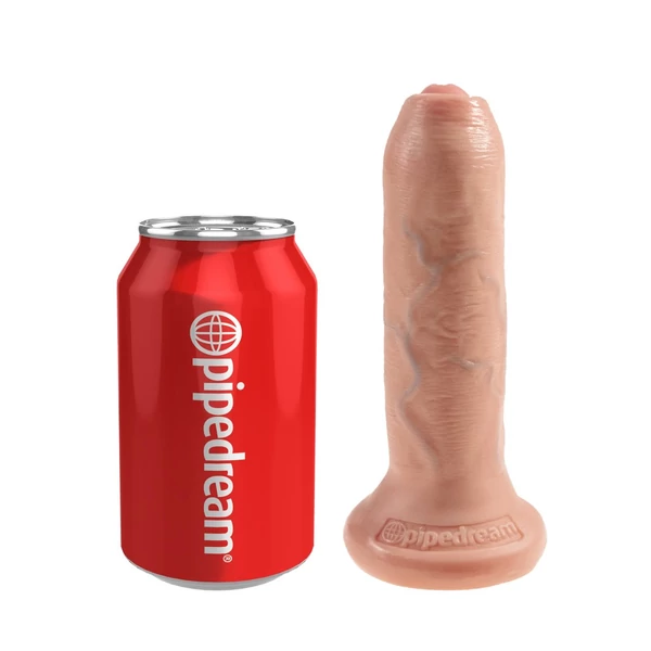 Realisztikus dildó letapasztható 6" uncut  light