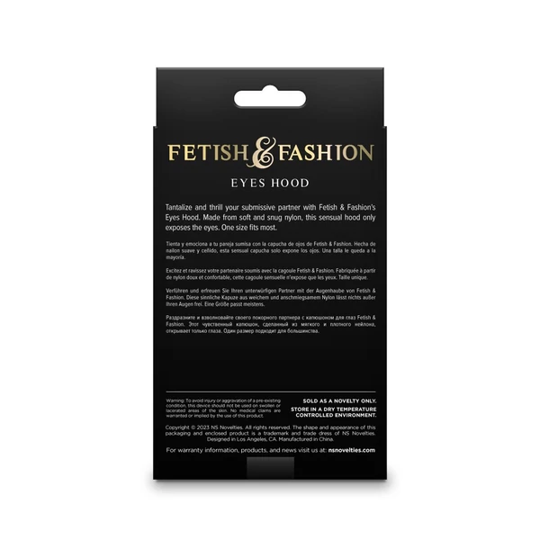Maszk Fetish & fashion - eyes hood - white - alternate package szemnyílással