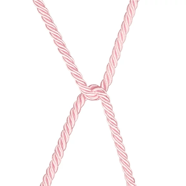 Rózsaszínű kötél Rebellion reign rose silky bondage rope