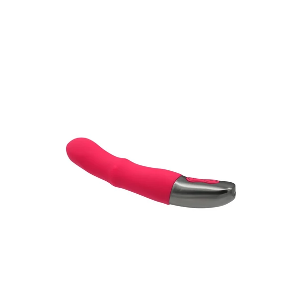 G-pontos, tolófunkciós vibrátor Titanz 7" silicone rechargeable vibrator in pink