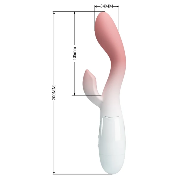 Csiklókaros vibrátor Pretty Love Brigthy pink/white