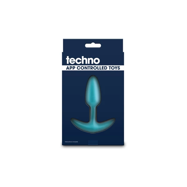 Applikációval is vezérelhető vibrátoros fenékdugó - Techno Rrance blue