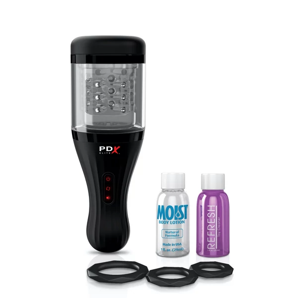 Maszturbátor forgófunkcióval  hangmodullal Talk dirty rotobator  clear/black