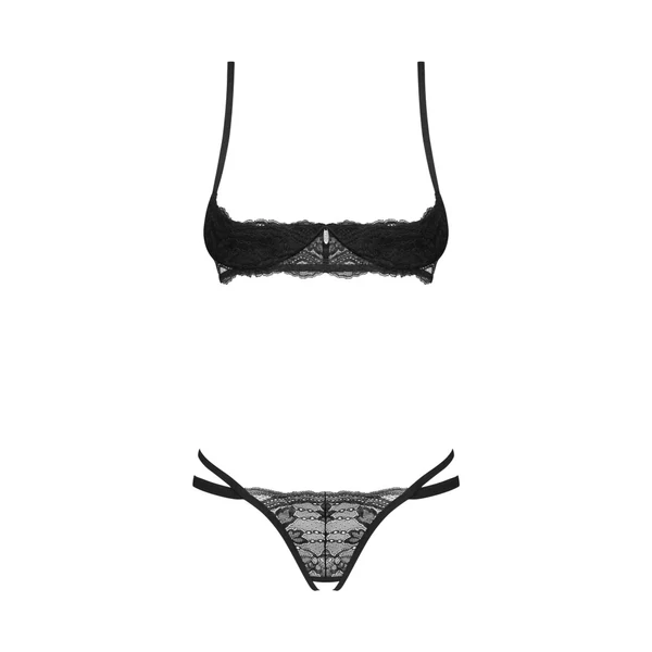 Nyitott tanga és melltartó szett - Nutris 2-pcs crotchless set m/l