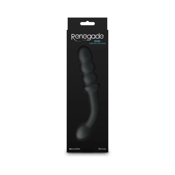 Fenékdugó Renegade - duel - black vibrátoros