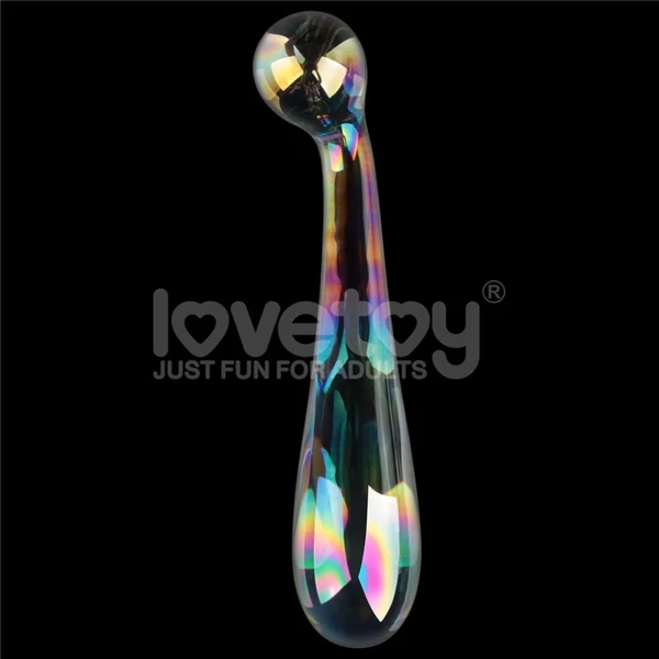 Üvegdildó g-pont és prosztataizgatáshoz is - Twilight gleam glass dildo-alluring arc