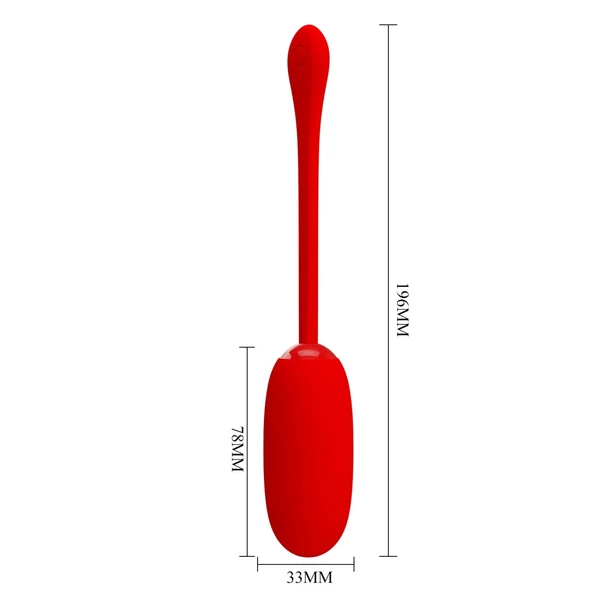 Vibrációs tojás puha szilikon bevonattal Pretty Love Julius Red