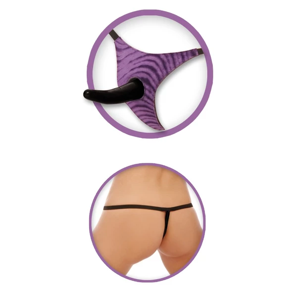 Vibrating strap-on for him purple/black