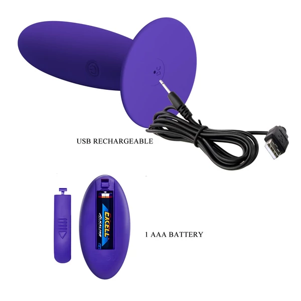 Fenékdugó vibrációval Pretty love remote control vibrating plug - youth