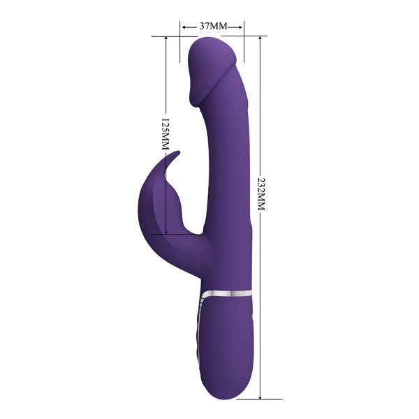 Csiklókaros nyelves vibrátor sötét lila - Pretty Love Kampas twinkled tenderness purple