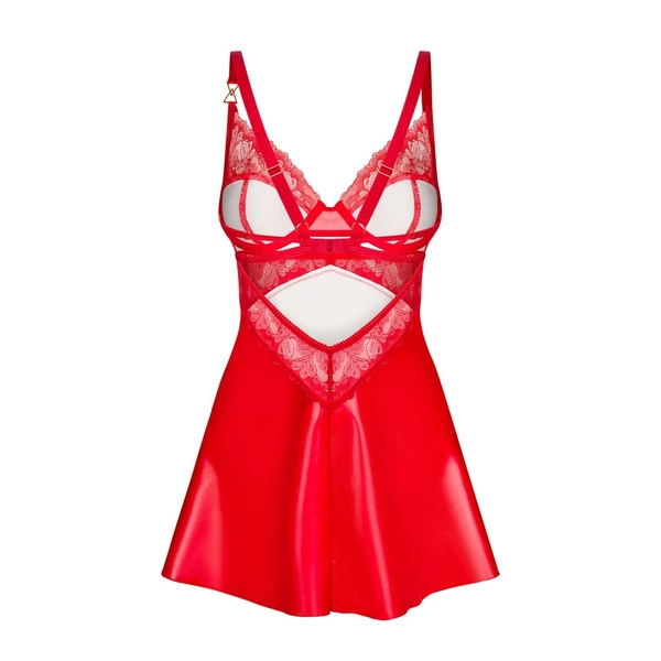 Szexi babydoll és alsó (piros) Aliosa chemise & thong s/m