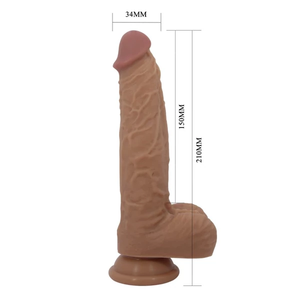 Vibrátoros letapasztható Pretty love Jonathan 8,3" vibrating dildo