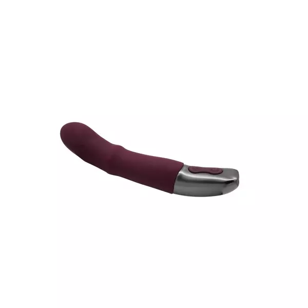 G-pontos tolófunkciós vibrátor Titanz 7" silicone rechargeable vibrator in rubine red