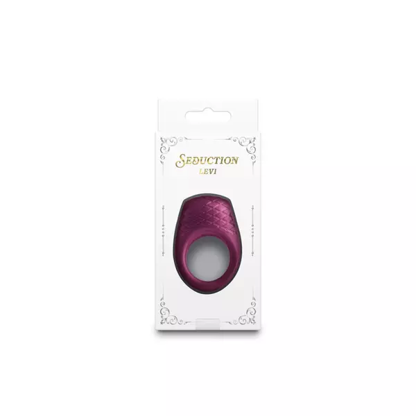 Péniszgyűrű Seduction - levi - metallic burgundy vibrációs