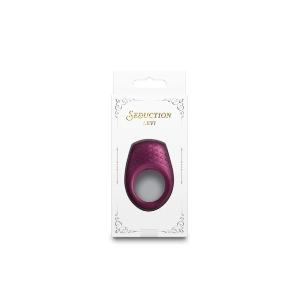Péniszgyűrű Seduction - levi - metallic burgundy vibrációs