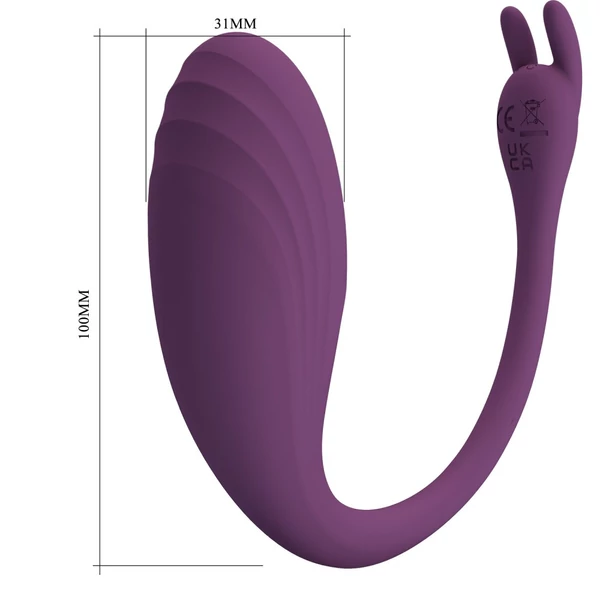 Applikációs vibrációs tojás Pretty Love Catalina purple