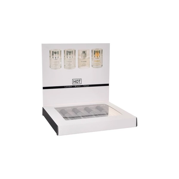 P6 parfüm box nőknek, Hot pheromone perfume tester box lmtd women - 4 x 5 ml