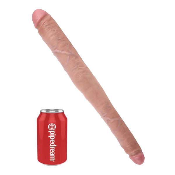 Kétvégű realisztikus dildó 16" tapered double dildo  light