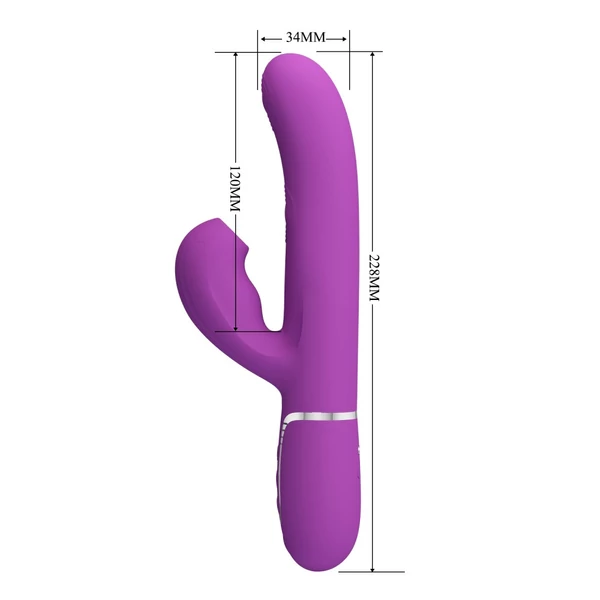 Csiklóizgatós vibrátor tapogató és lüktető funkcióval lila - Pretty Love Perlita twinkled tenderness purple II