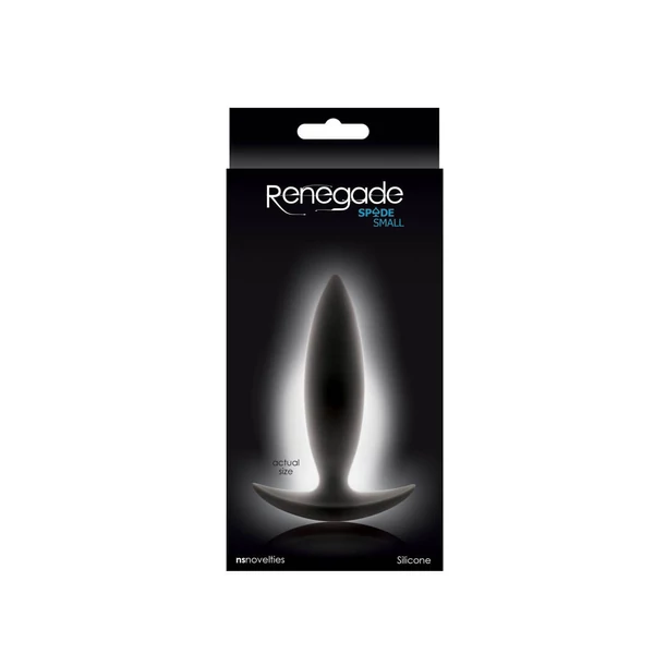 Renegade spades szilikon análdildó - kicsi - fekete