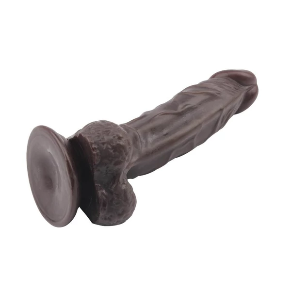 Fashion dude- 8.5 inch cock brown tapadókorongos dildó
