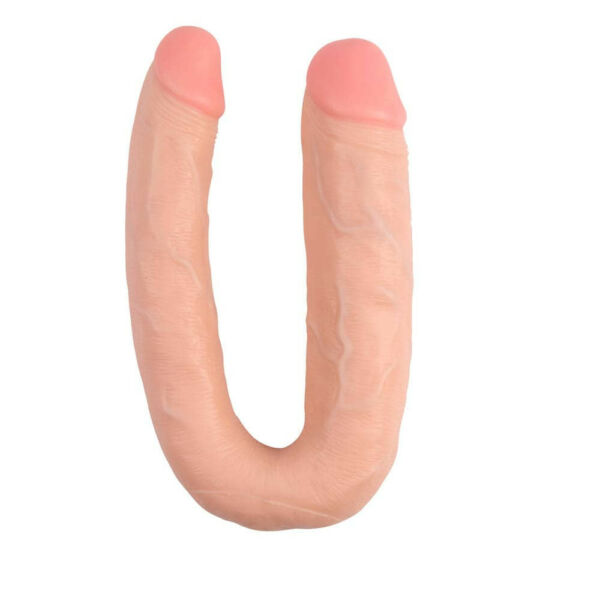 Élethű kétvégű pénisz dildó - vastag