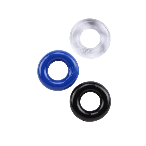 Rugalmas péniszgyűrű szett Donut Rings-Assorted 3 Pack
