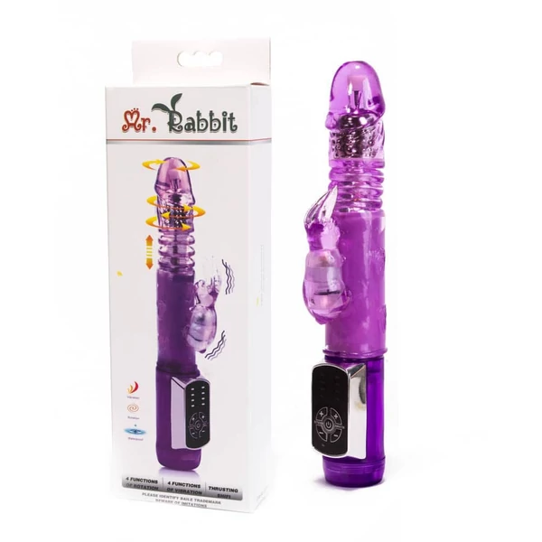 Forgófejes, fel-le mozgó csiklóizgatós nyuszi vibrátor - Mr. Rabbit Vibrator Purple