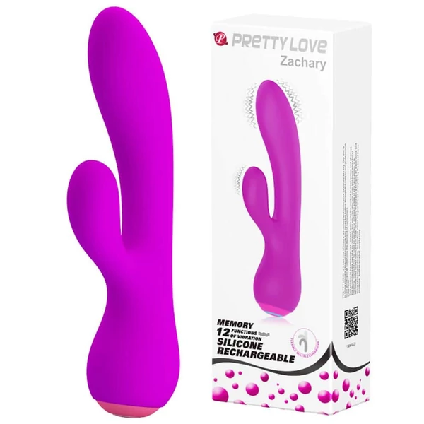 Szilikon csiklókaros g-pont vibrátor Pretty Love Zachary Purple