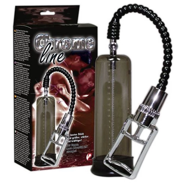 Potencia mester péniszpumpa Nagyobb Chrome Line Penis Pump