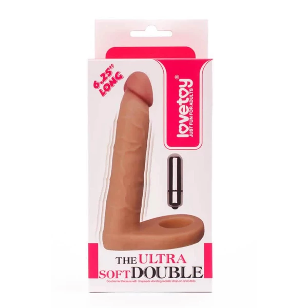 Felcsatolható análdildó vibrációval 15 cm - The Ultra Soft Double-Vibrating #2