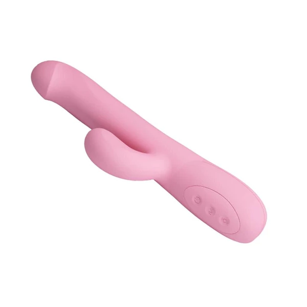 Csiklókaros, forgó, tölthető vibrátor Pretty love truman pink