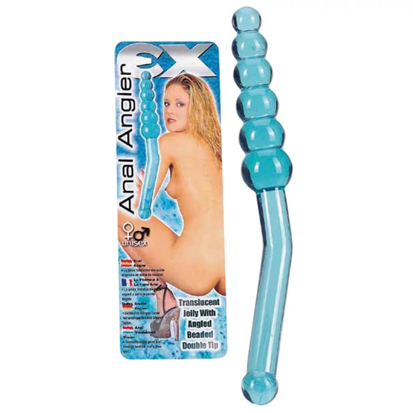 Anal angler kétvégű análdildó - kék