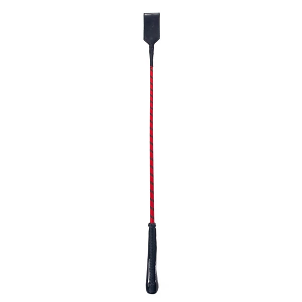 Valódi bőr lovaglópálva fekete/piros 66 cm