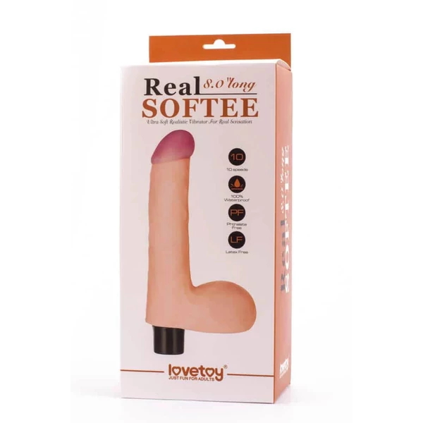 Real softee vibrating dildó 4 bőrhatású vibrátor
