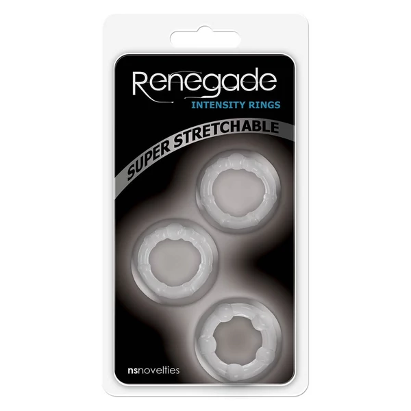Áttetsző péniszgyűrű szett Renegade Intensity Rings