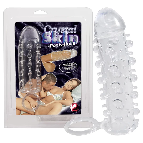 Péniszköpeny heregyűrűvel Penis Sleeve Crystal