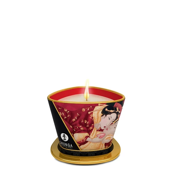 Shunga testgyertya - eper - 170 ml