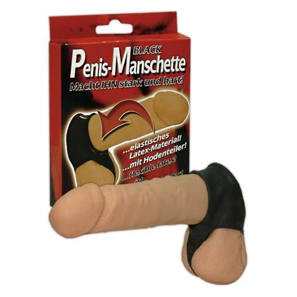 Penis manschette pénisz- és heremandzsetta (fekete)