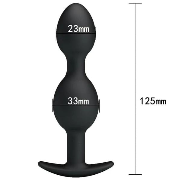 Análdugó silicone butt plug Pretty love heavy balls