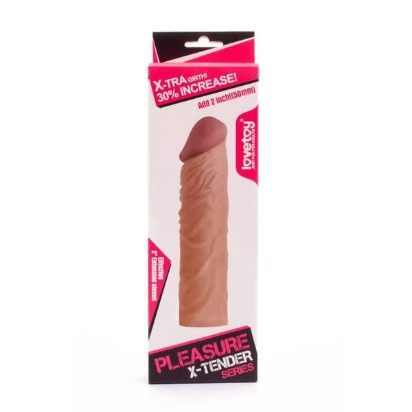 Péniszhosszabító köpeny (+5 cm) Pleasure X-Tender Penis Sleeve Brown 3